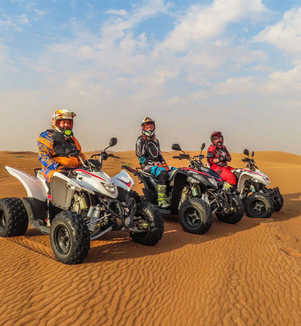 Unleash the beast of the dunes with the Yamaha Raptor 700CC — one of the most powerful and thrilling quad bike experiences in Dubai’s desert. Designed for experienced riders and thrill-seekers, this aggressive machine combines raw power, high torque, and excellent handling for a next-level ride.