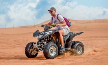 Take your desert adventure to the next level with our 220CC single-seater quad bike, perfect for beginners and thrill-seekers alike. This ride offers a balanced mix of power and control, ideal for exploring golden dunes with confidence.
