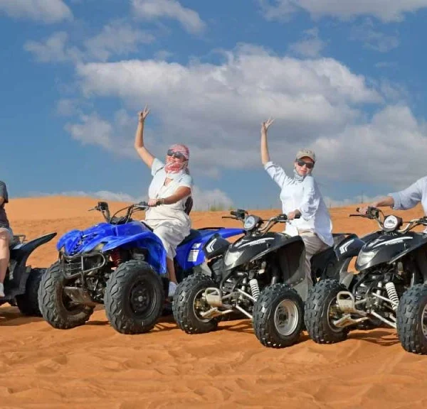 Take your desert adventure to the next level with our 220CC single-seater quad bike, perfect for beginners and thrill-seekers alike. This ride offers a balanced mix of power and control, ideal for exploring golden dunes with confidence.