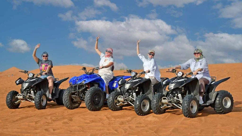 Take your desert adventure to the next level with our 220CC single-seater quad bike, perfect for beginners and thrill-seekers alike. This ride offers a balanced mix of power and control, ideal for exploring golden dunes with confidence.