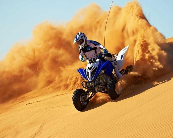 Unleash the beast of the dunes with the Yamaha Raptor 700CC — one of the most powerful and thrilling quad bike experiences in Dubai’s desert. Designed for experienced riders and thrill-seekers, this aggressive machine combines raw power, high torque, and excellent handling for a next-level ride.