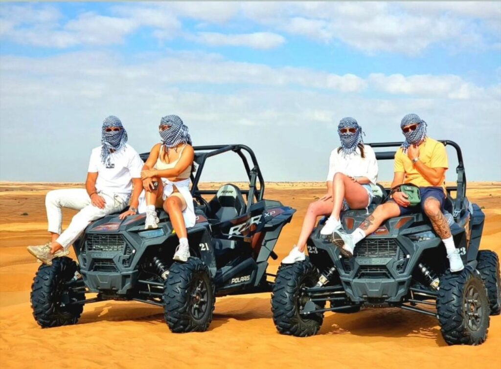 Experience the power of the desert with our 2-Seater Polaris RZR 1000cc buggy – the perfect ride for couples, friends, or thrill-seeking duos. Built with top-tier suspension, full roll cage, and high-torque performance, this machine lets you conquer Dubai’s red dunes side-by-side.