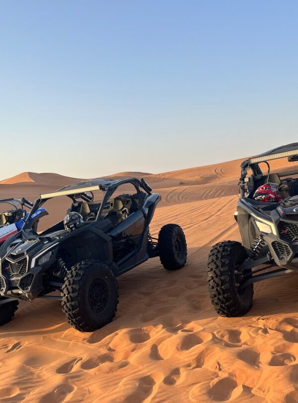 Experience extreme desert thrills with the Can-Am Maverick X3 – a beast of a buggy built for off-road dominance. With Turbocharged 195hp power, long-travel suspension, and racing-style bucket seats, this 2-seater buggy is designed for adrenaline seekers who want premium performance on Dubai’s stunning red dunes.