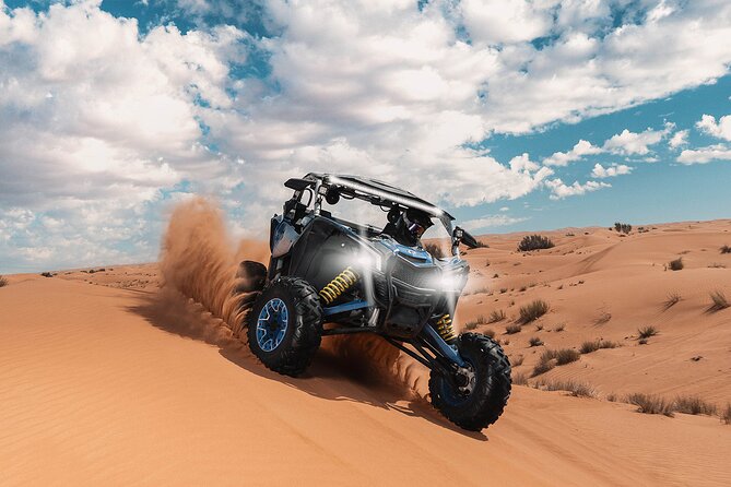 Experience extreme desert thrills with the Can-Am Maverick X3 – a beast of a buggy built for off-road dominance. With Turbocharged 195hp power, long-travel suspension, and racing-style bucket seats, this 2-seater buggy is designed for adrenaline seekers who want premium performance on Dubai’s stunning red dunes.